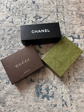 Authentic Luxury Box Bundle of (3) ~ (2) Gucci and (1) Chanel Boxes/Storage